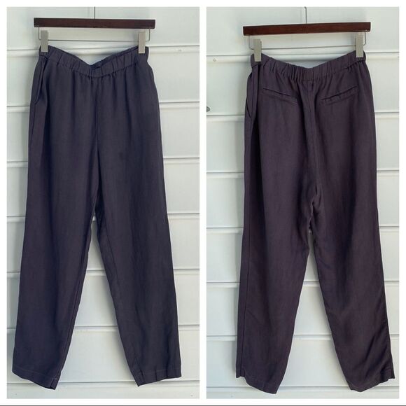 Vetta Capsule Tencel Tapered Pants Pull-On Purple Medium Pockets Comfortable - Picture 1 of 14